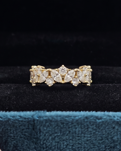 Amara Half Eternity Band in Moissanite and Lab Diamonds by Vai Ra