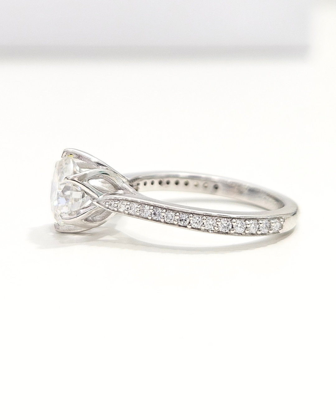 Rhea 1.62 CT Solitaire Ring in Lab Diamond or Moissanite by Vai Ra