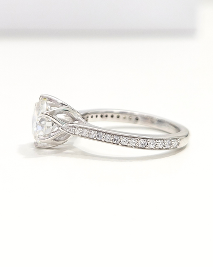 Rhea 1.62 CT Solitaire Ring in Lab Diamond or Moissanite by Vai Ra