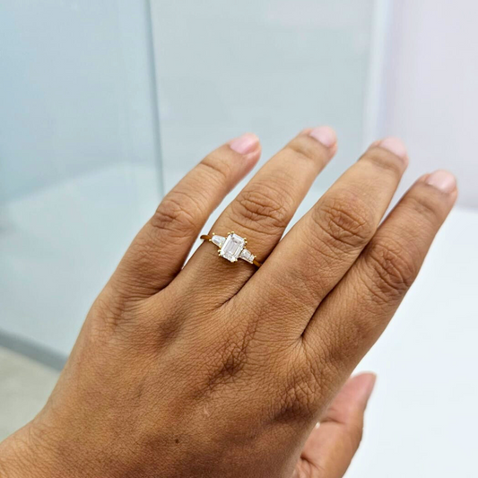 Zurie Threestone Diamond Ring by Vai Ra