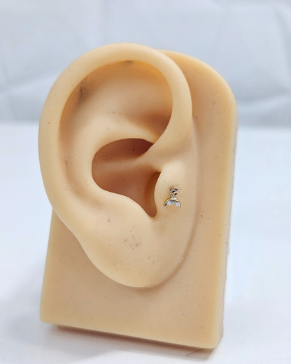 Moon Tragus/Bugadi Piercing Earrings