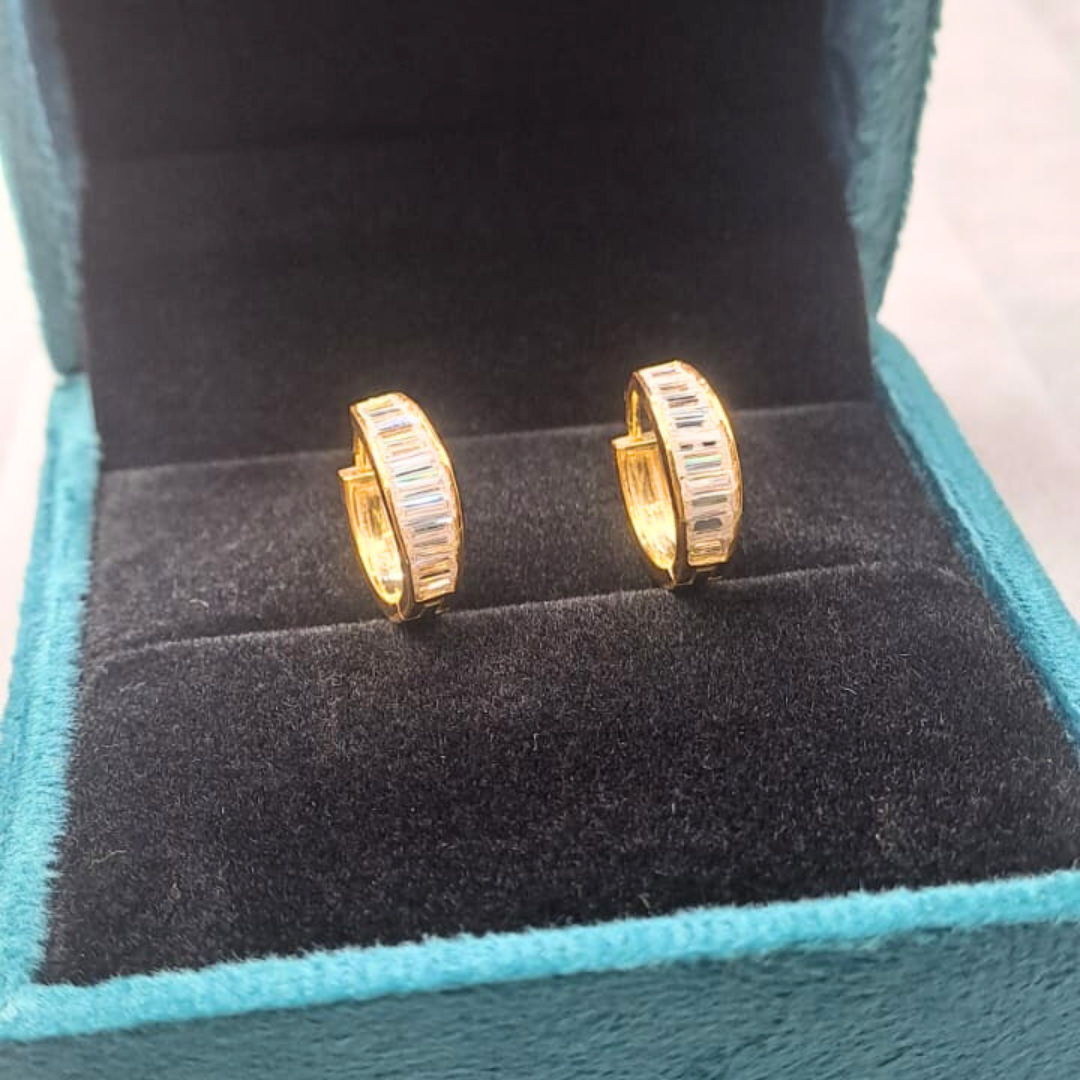 Ida Hoops in Moissanite and Lab Diamond by Vai Ra