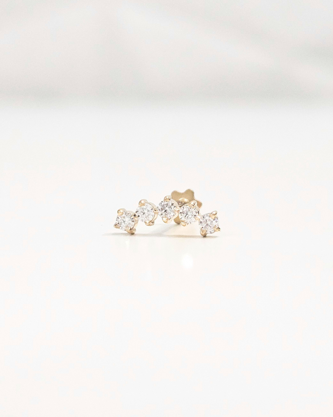 Five Stone Round Helix Piercing Earring