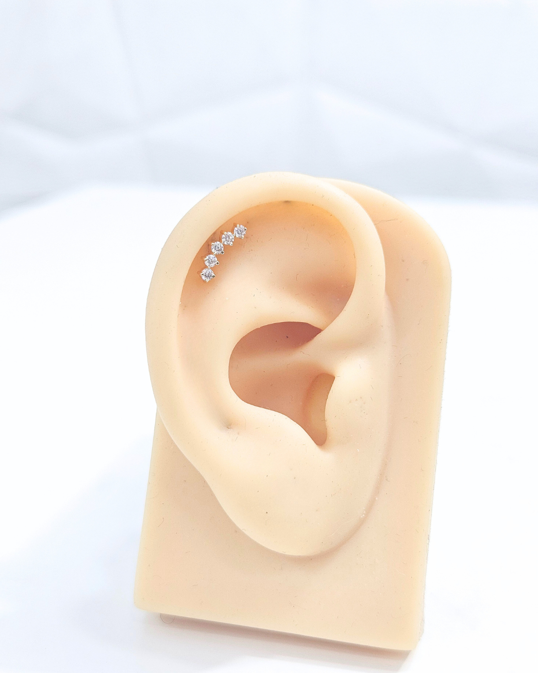Five Stone Round Helix Piercing Earring