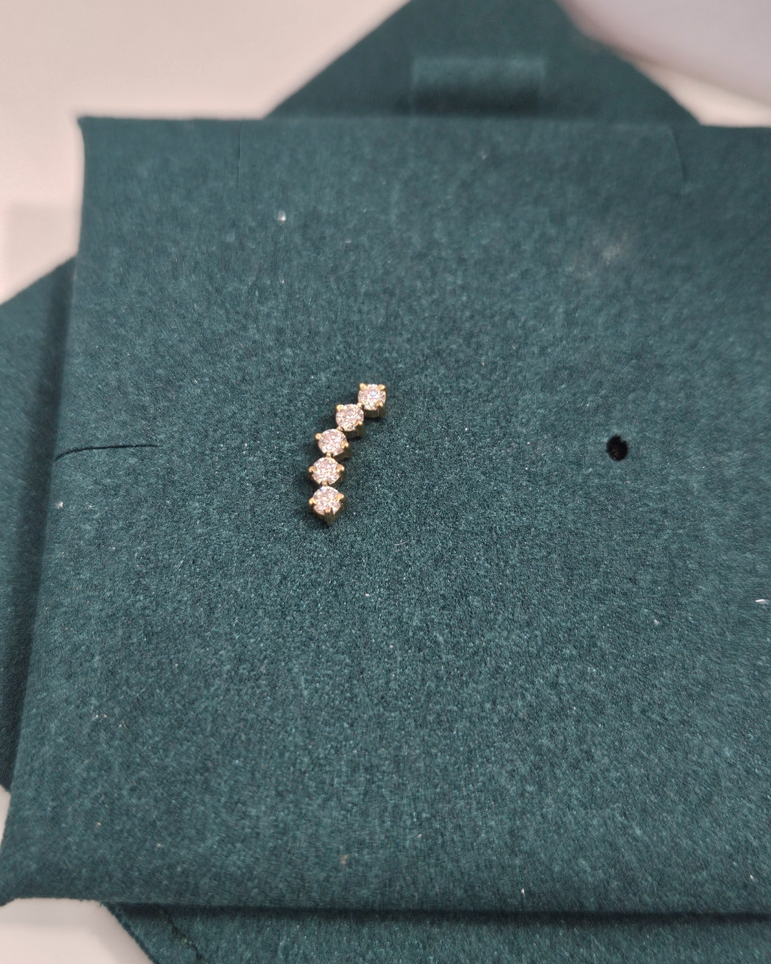 Five Stone Round Helix Piercing Earring