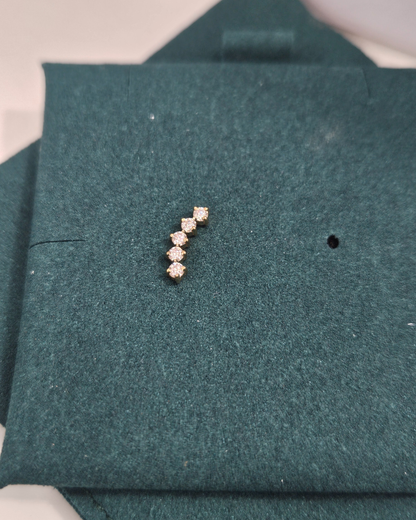 Five Stone Round Helix Piercing Earring