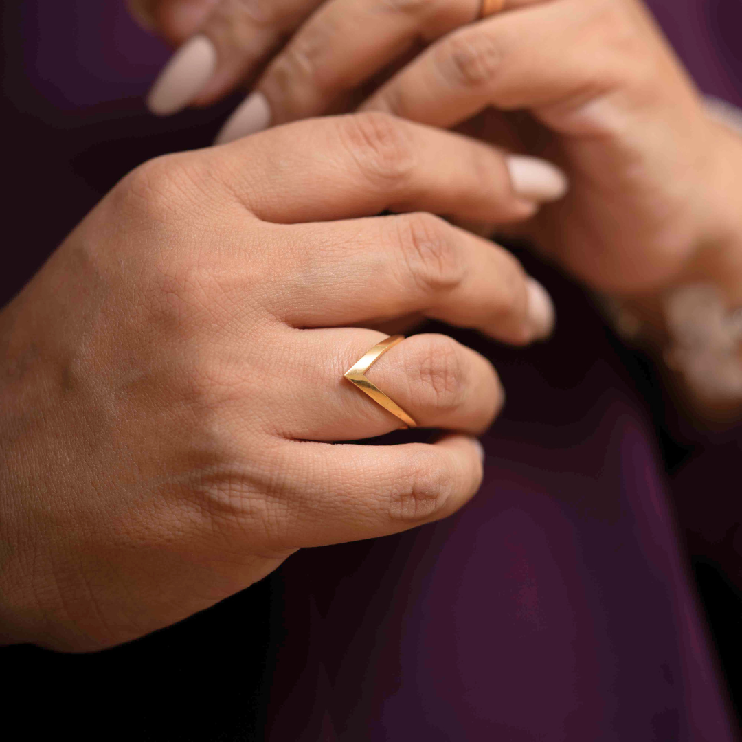 Ratna Vanki Ring in Gold by  Vai Ra