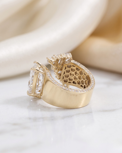 Maleka Pear Lab Diamond Statement Ring