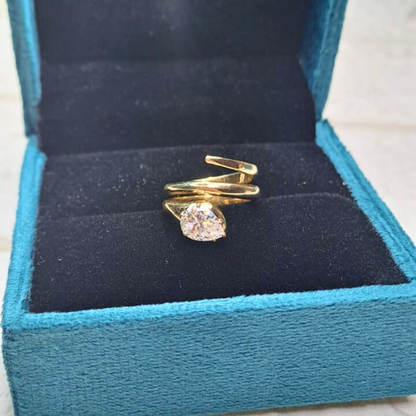 Venin Serpentine Ring in Moissanite or Lab Diamond by Vai Ra