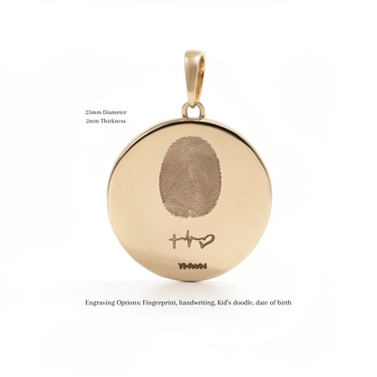 Big Medallion Plain Gold