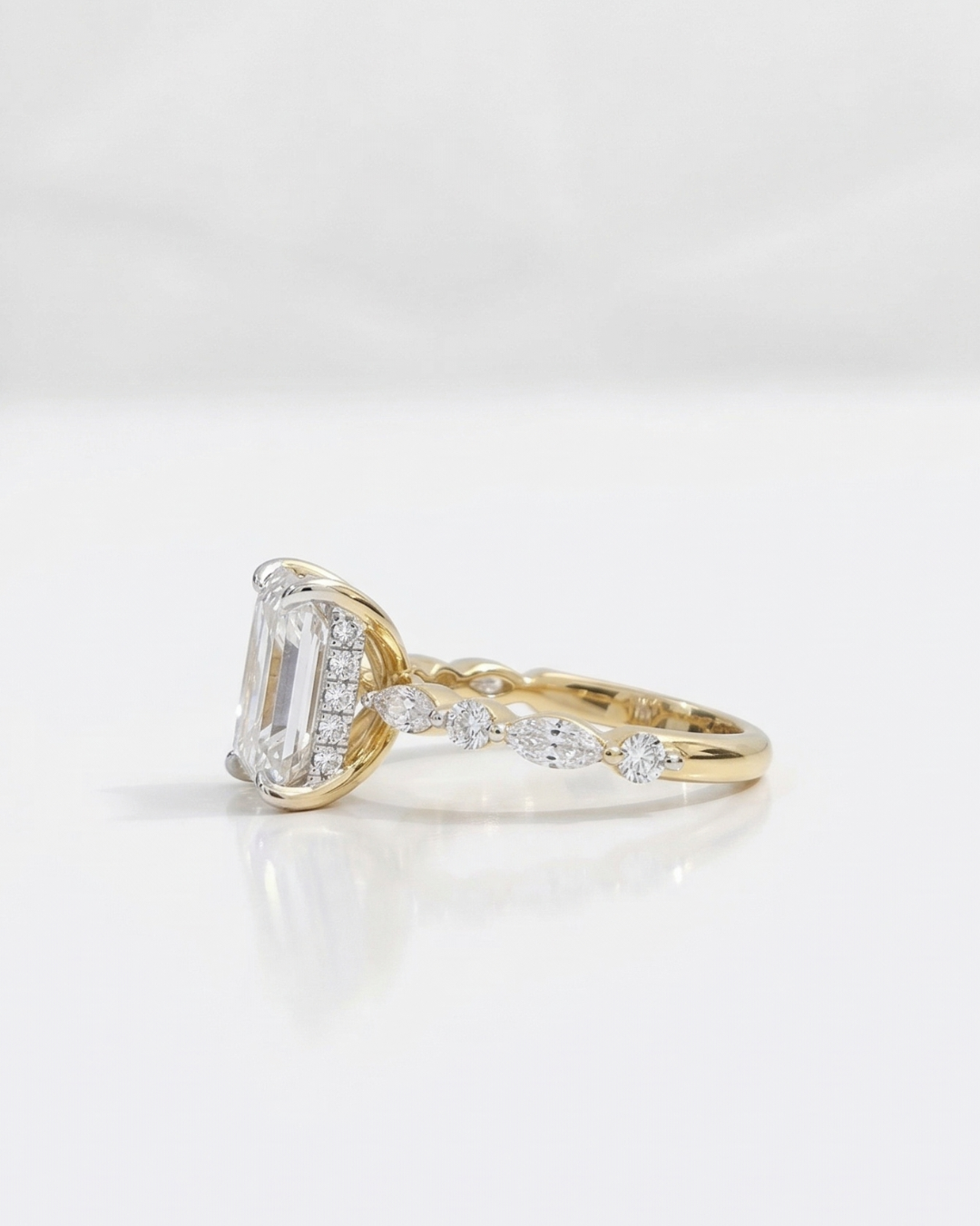 Ziya 3.5 CT Radiant cut engagement ring by Vai Ra