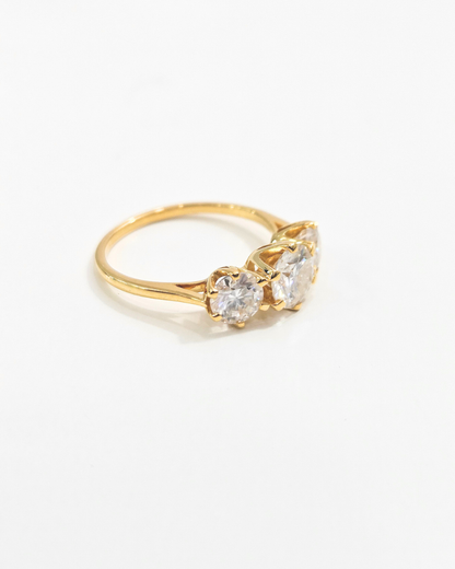 Bhuva Threestone Ring 2.11 CT (Ready to Ship)