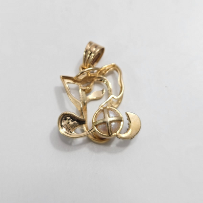 Ganesha Pendant in Pearl and Diamond by Vai Ra