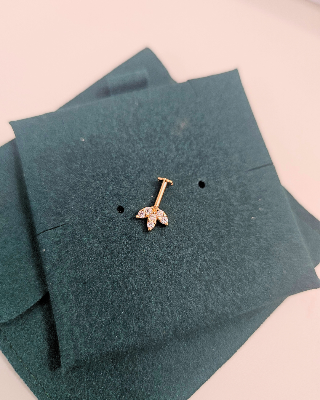 Three Petal Fixed Cluster Bugadi Piercing Earring