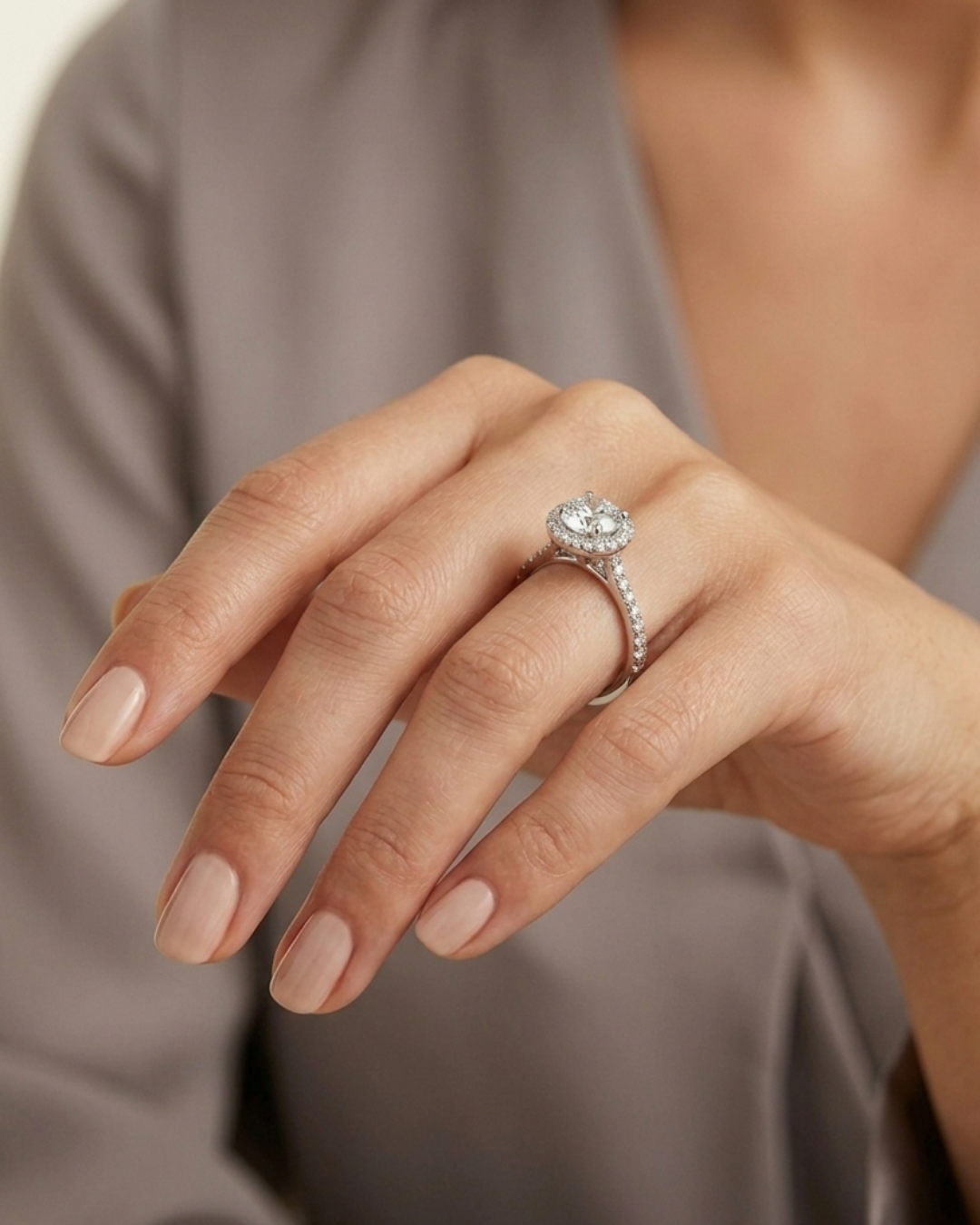 Vaani Halo 1.97 CT Engagement Ring by Vai Ra