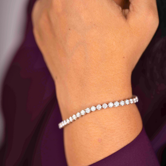 Round Tennis Bracelet 5.83 CT Moissanite by Vai Ra