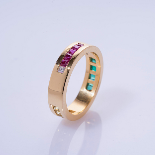 Rudra Band in Moissanite, Diamond and Gemstones by Vai Ra