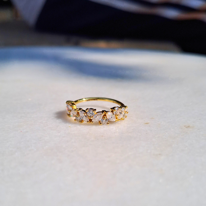 Amara Half Eternity Band 1.43 CT in Moissanite and Lab Diamond