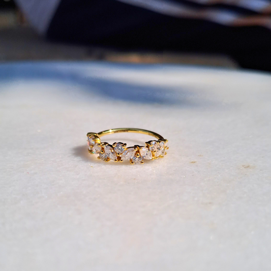 Amara Half Eternity Band 1.43 CT in Moissanite and Lab Diamond