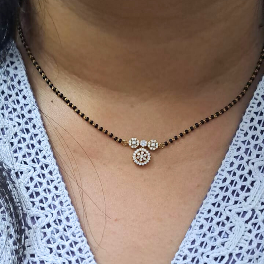 Janani Mangalsutra in Moissanite or Lab Diamond by Vai Ra