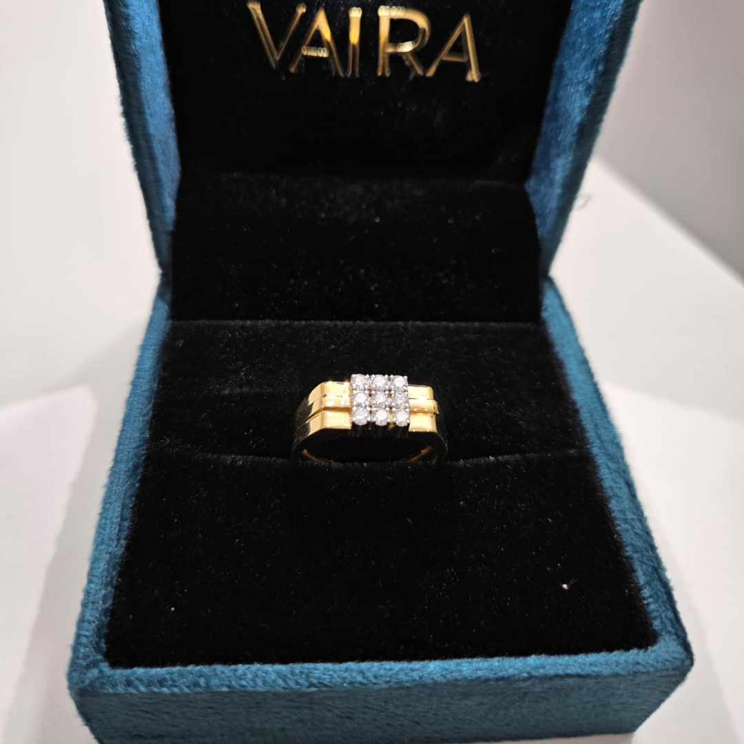 Vertex Men's Band in Diamond and Moissanite by Vai Ra