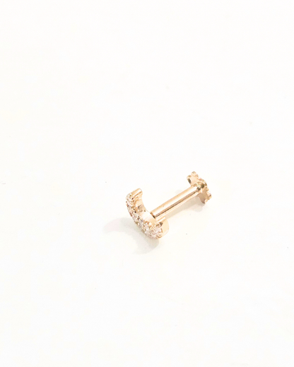 Moon Helix Piercing Earring and Nosepin