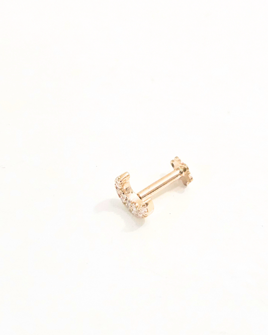 Moon Helix Piercing Earring and Nosepin