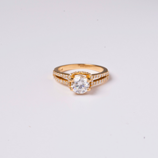 Livia 1.31 Carat Ring in Moissanite and Lab diamond by Vai Ra