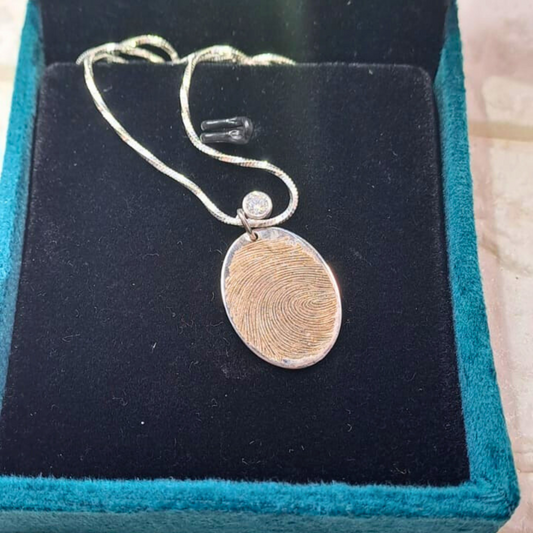 Personalized Handwritten or finger print Pendant by Vai Ra