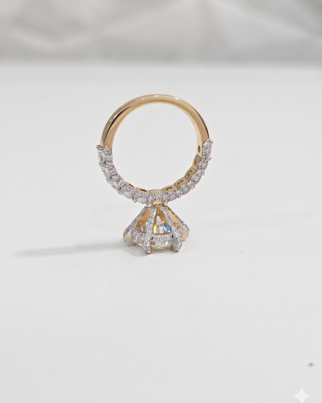 Solene Statement Ring 5.63 CT in Moissanite & Lab Diamond by Vai Ra