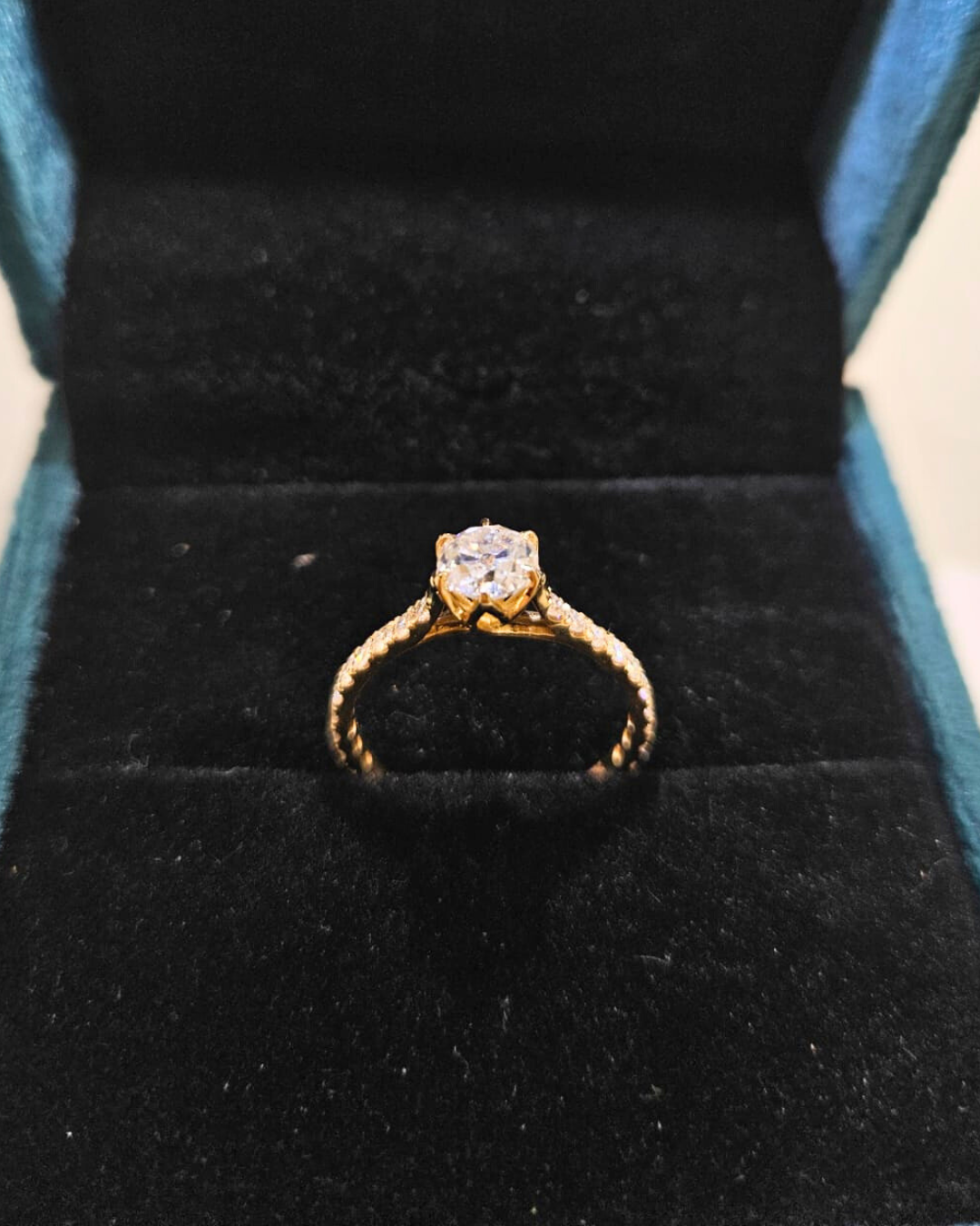 Minnal Old European Cut 1.37 CT by Vai Ra in Moissanite and Lab Diamond