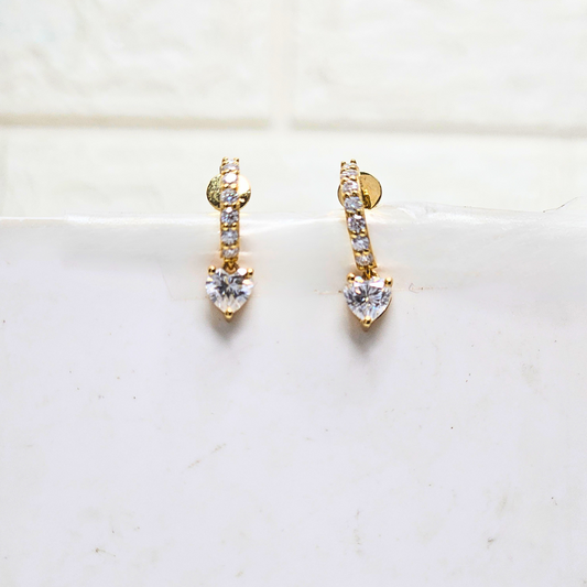 Heart drop Lab diamond and moissanite by Vai Ra