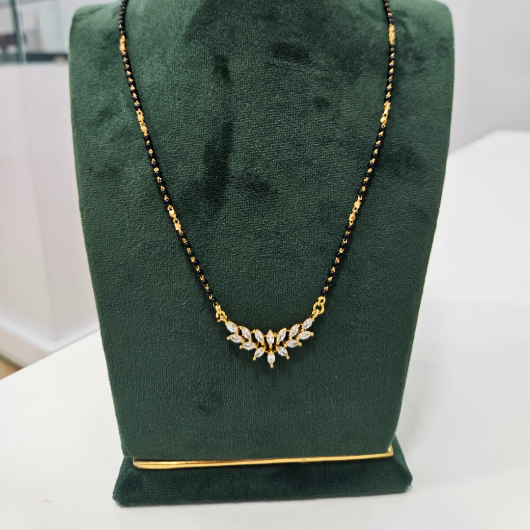 Parna Mangalustra in Moissanite and Diamond by Vai Ra