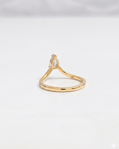 Valari Vanki Ring in 0.59 CT Lab Diamond or Moissanite by Vai Ra