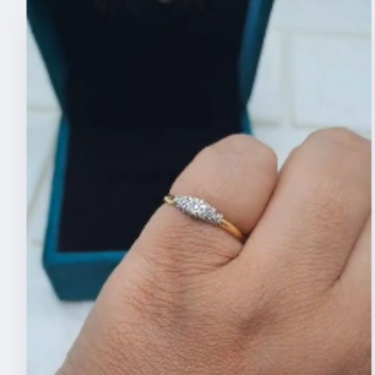 Crushed Diamond Ring in Moissanite and Lab Diamond by Vai Ra