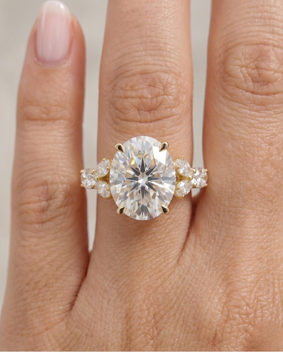 Hima Crushed Ice Oval Solitaire ing by Vai Ra