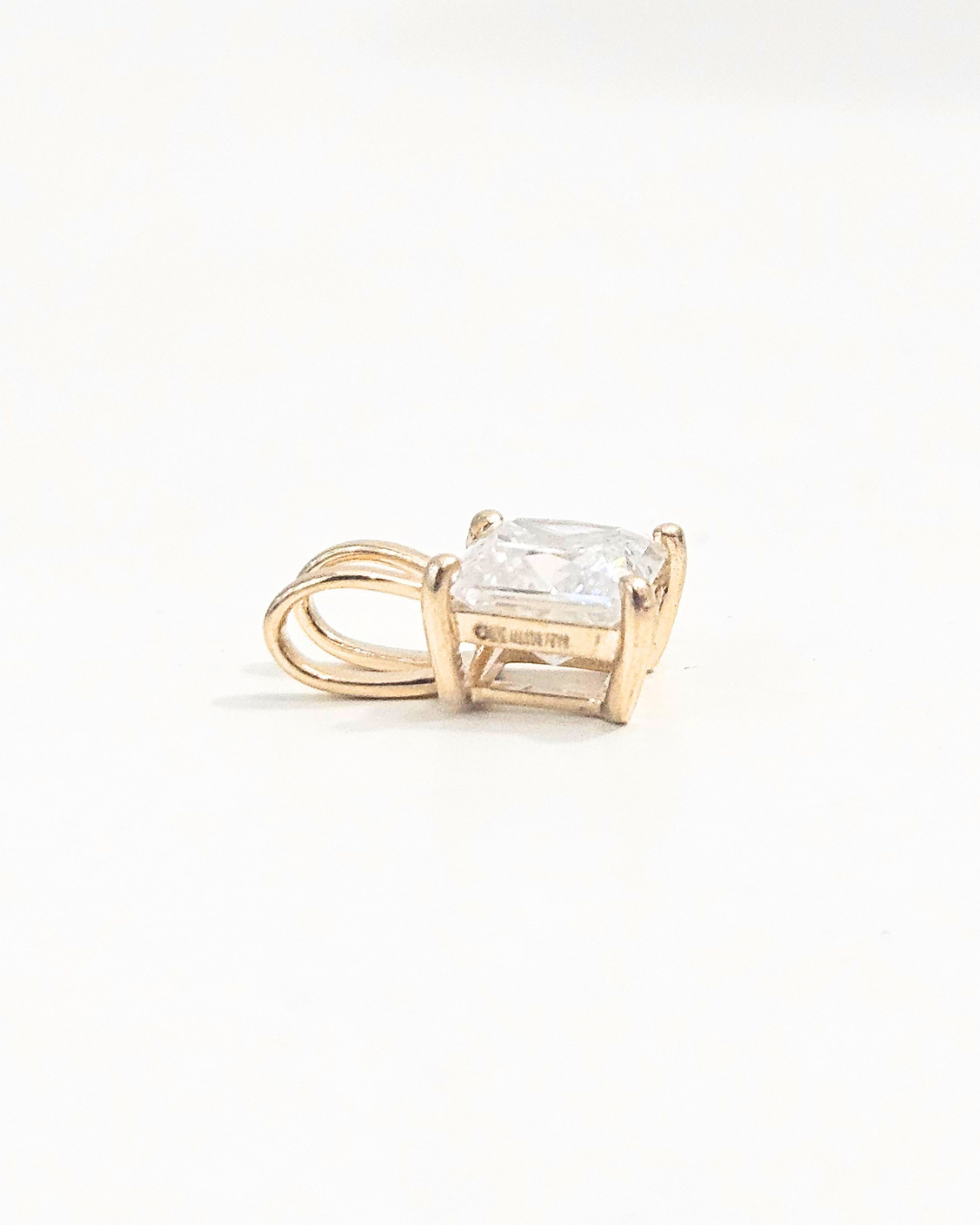 Reva 2 CT Princess Cut Pendant in Moissanite or Lab Diamond by Vai Ra