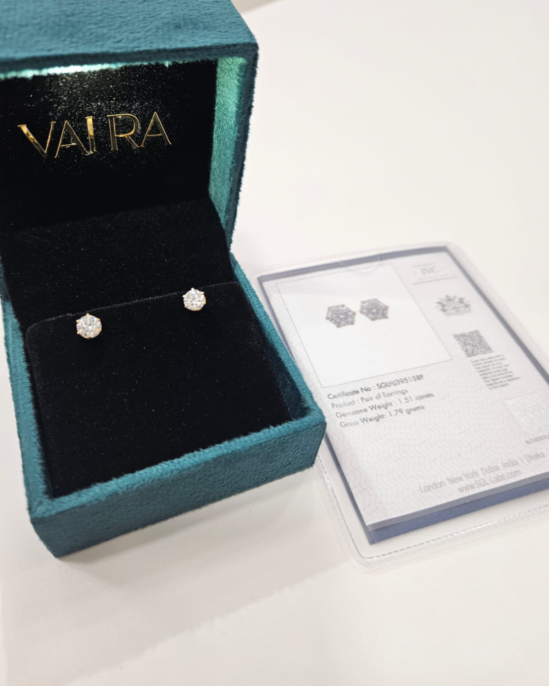 Malar Princess Crown Setting 1 CT in Moissanite and Lab Diamond by Vai Ra