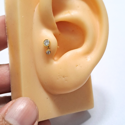 Round Dangler Piercing Earrings