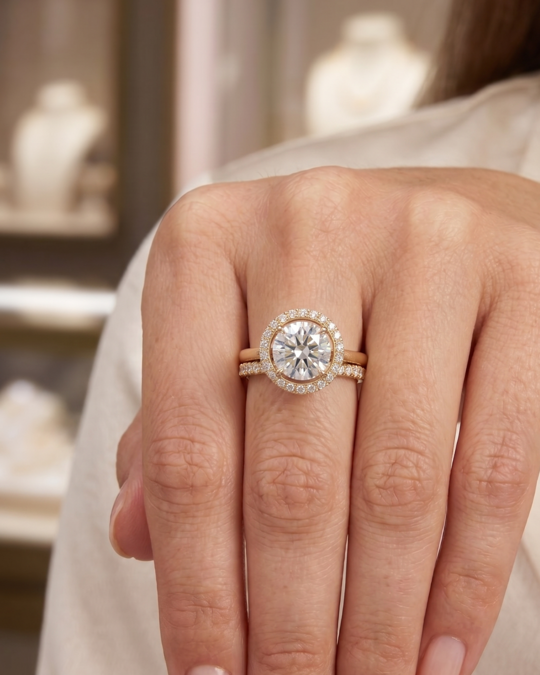 Anvaya Ring Sets in Lab Diamond and Moissanite by Vai Ra
