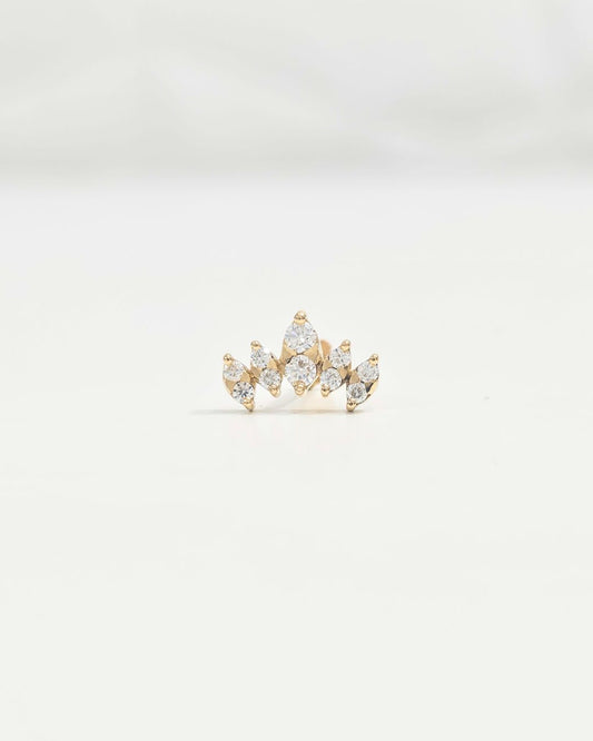 Lotus Cluster Helix Piercing Earring