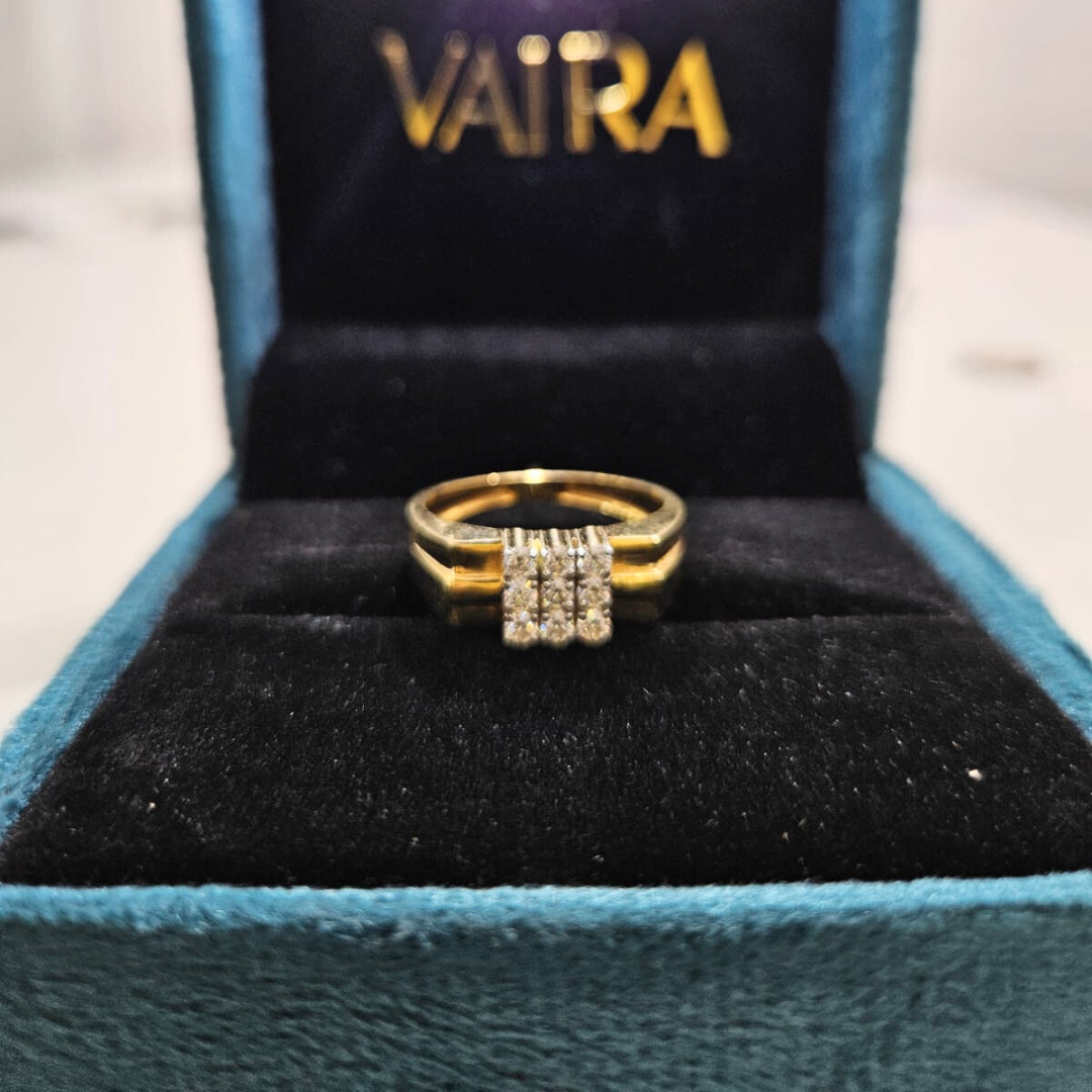 Vertex Men's Band in Diamond and Moissanite by Vai Ra