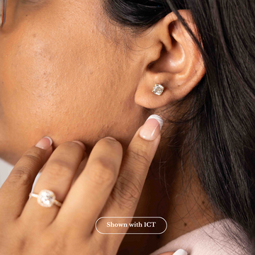 Cushion Solitaire Basket Setting earring by Vai Ra