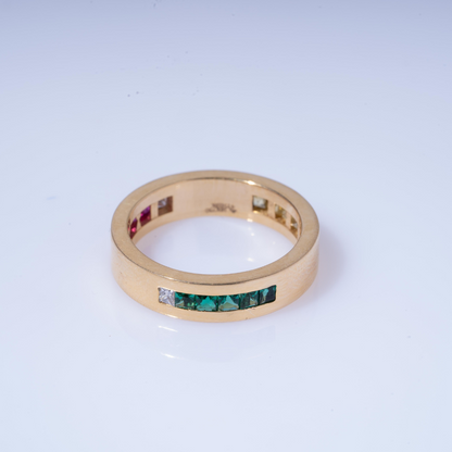 Rudra Band in Moissanite, Diamond and Gemstones by Vai Ra