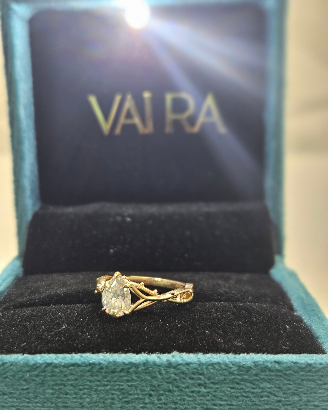 Vanara Pear Solitaire Ring 1.09 CT