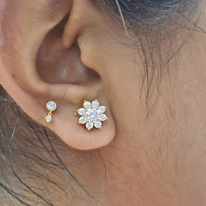 Round Dangler Piercing Earrings