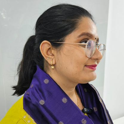 Taruni Butterfly hoops in Gold by Vai Ra