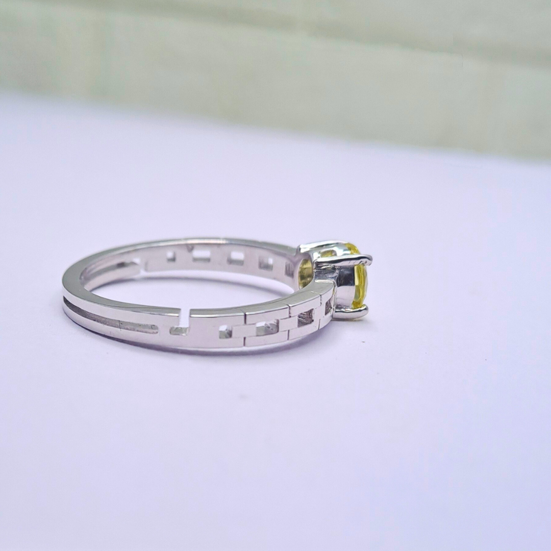 Kapila Yellow Sapphire Solitaire Ring by Vai Ra