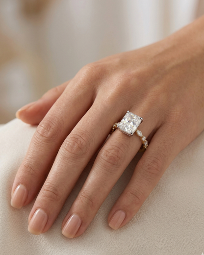 Ziya 3.5 CT Radiant cut engagement ring by Vai Ra