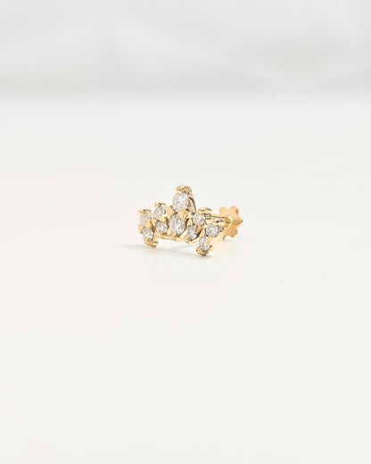 Lotus Cluster Helix Piercing Earring